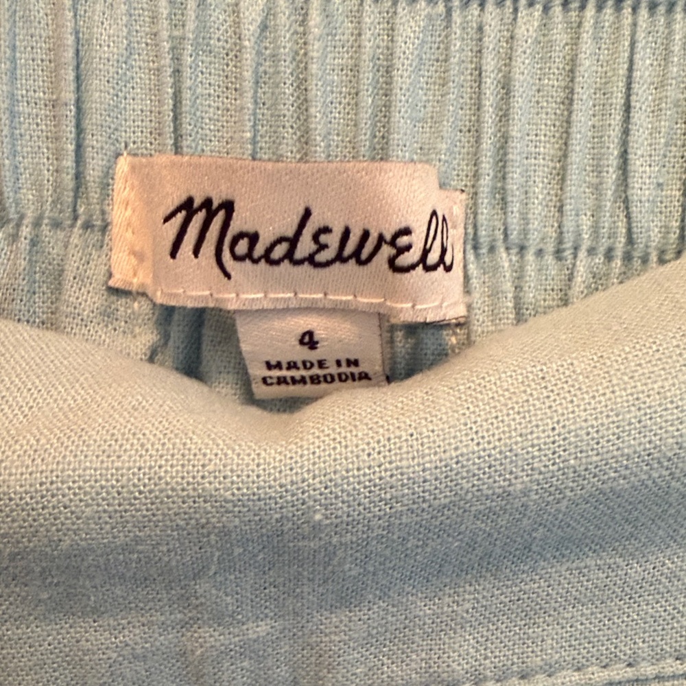 Madewell Sky Blue Linen Pant - Picture 2 of 3
